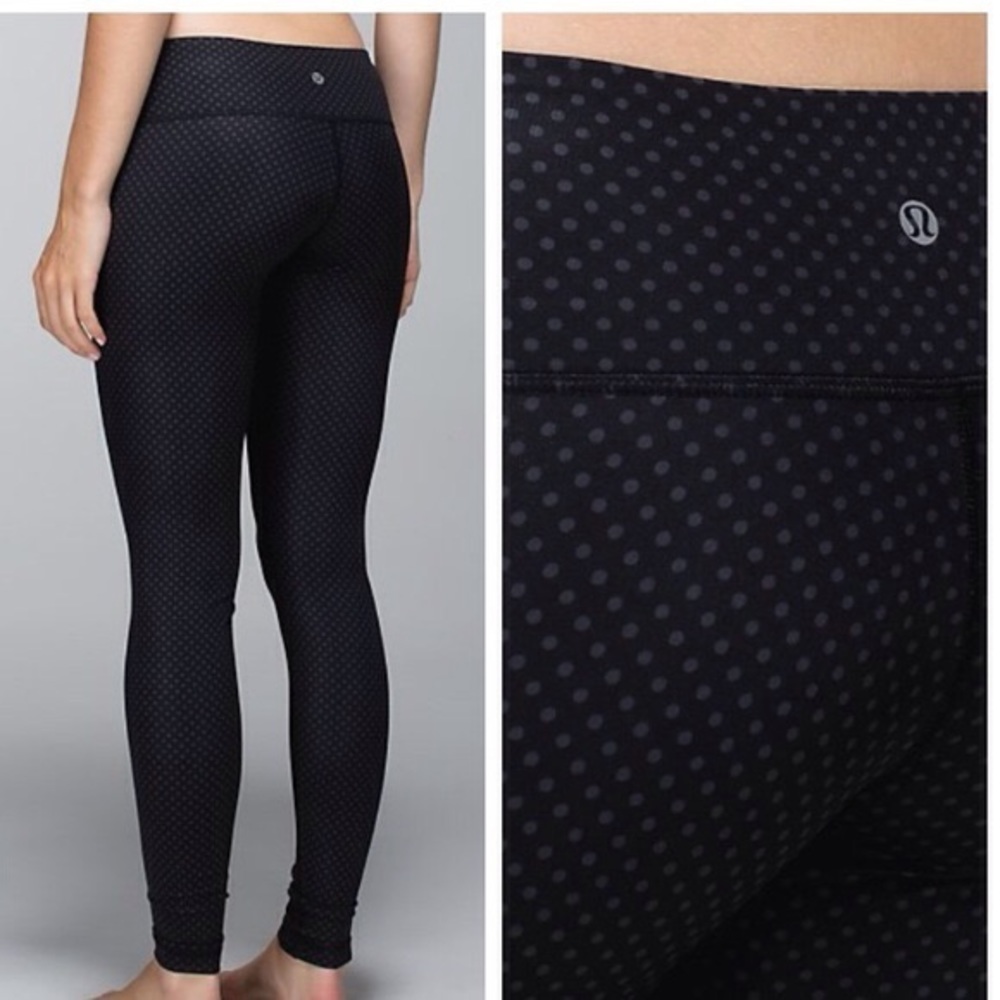Lululemon Black Polka Dot Leggings Size 8